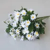 Fleurs décoratives 27 têtes bouquets de marguerites blanches chrysanthème en soie artificielle fleur réaliste décoration de mariage centres de table