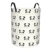 Sacos de lavanderia Happy Panda Bear Hamper Grande Cesta de Armazenamento Animal Selvagem Crianças Berçário Organizador de Brinquedo