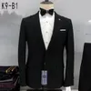 Fi Points Suit Men Slim Fit 2 조각 피크 라펠 웨딩 블레이저 바지 세트 남자를위한 고급 부신 슈트 fi mens 턱시도 21d6#