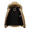 hooded Cott Jacket Men 2023 New Winter Male Fur Collar Zipper Butt Down Jackets Slim Thick Warm Lg Sleeve Pocket Overcoat L7kY#