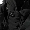 Män vinterjacka Ny LG Casual Solid Hoodie Jacket Parkas Coat Män utomhus FI Varma tjocka fickor Parkas Trench Men Coat 55hg#