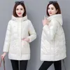 2023 inverno nuova giacca da donna Parka coreano allentato lucido Giù Cott cappotti donna Parka con cappuccio caldo casual Outwear soprabito Lady H4XM #