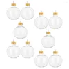 Vases 10 pcs Bouteille sphérique de Noël Nativité Décor Bouteilles de lait en plastique Jus Emf Pendentif Portable Le stockage pour animaux de compagnie Café