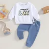 Clothing Sets Toddler Baby Boy Outfits Mamas Fall Winter Clothes Set Long Sleeve Letter Sweatshirt Top Jogger Pants