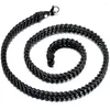 Kettingen 6mm Breedte Heren Rvs Zwart Klassieke Vierkante Cubaanse Curb Link Chain Heren Ketting Long309h