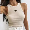 Pdara Fashion Design Summer Women Crop Tshirt Tops Off Letters Ricamo Gilet sexy Spalla Canotta nera Casual senza maniche Backless Tees Camicie