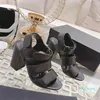 Sandals Mules Women Summer Designer Slippers High Heels Sandal Open Toe Ankle Bottom Luxury Dress Shoes