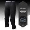 herrsport 3/4 beskurna byxor vadderade löpande leggings herr joggers elastiska compris sweatpant fotboll basketbyxor 83 hb#