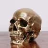 Sculptures 16cm Skull Statue Resin Crafts White Skull Head Props Bar Counter Home Decoration Sculpture Ornament Gifts Halloween Decoration