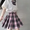 Girl JK Uniform Skirt Original Students Pink Pleated Short Suit Full Set Summer Autumn Girls School Uniforms 240325
