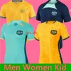 2024 Austrália Mulheres Seleção Nacional Jersey Kerr Yallop Kennedy Fowler Foord Catley Van Egmond Simon Polkinghorne Futebol Masculino e Infantil Kits Criança