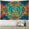 Tapestries Colorful Starry Sky Mandala Tapestry Wall Hanging Bohemian Style Witchcraft Art Home Decor