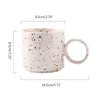 Muggar 2024 Nordic Modern Grindstone Speckled Ceramic Mug Minimalist Housual Coffee Cup Home Office Decorative Drinking Milk With