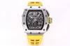 2024 KVF Discovery Magazine 7750 Automatic Mechanical timing Orange rubber strap with carbon fiber case