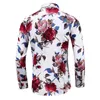 2023 outono homens magro floral impressão lg manga camisas fi marca festa feriado casual dr fr camisa homme plus size 7xl a4ce #