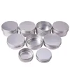 Bouteilles de stockage 5g 10g 15g 20g 30g Mini échantillon aluminium crème pot pot vernis à ongles visage surligneur poudre vide cosmétique conteneurs métalliques