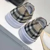 Women Sneaker Vintage Men Print Check Sneakers Flats Printed Lettering Plaid Calfskin Trainers Two-tone Cotton Gabardine Bio-based Rubber Bottom Shoes