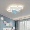 Światła sufitowe Nordic LED LED Cloud Papier samolot dziecięcy pokój dla dzieci dekoracja dekoracion