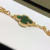 Klasyczne modne uroki bransoletki cztery liście biżuteria biżuteria van złota bransoletka bransoletka dla kobiet mężczyzn naszyjniki łańcuch elegancki dar bystrzy luksusowe marki