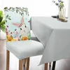 Chair Covers Easter Eggs Spring Flowers Leaves Cover Set Kitchen Stretch Spandex Seat Slipcover Home Dining Room