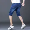 2022 Summer Brand New Men's Fit Straight Denim Shorts Classique Vêtements de sport Léger Cott Stretch Mince Slim Shorts J9ow #