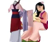 Costume de performance Hanfu Cosplay Mulan pour femmes Costume ancien Film et Animati Mulan Cosplay D0rX #