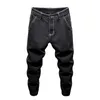 Jeans pour hommes Jeans noirs sarouel pour hommes pantalons de poche amples vêtements de rue coniques vêtements pour hommes denim cheval de Troie nouveautés en 2023 J240328