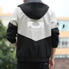 Herrenjacke Frühling und Herbst mit Kapuze dünne Jacken Hip Hop Streetwear Männlicher Freizeitmantel Gelbe Windjacke Oberbekleidung Sportbekleidung n70a #