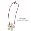 Pendentif Colliers Creux Fleur Chocker Long Collier Bleu Pour Anniversaire Valentine