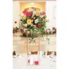 PCS Vase Party Gold 4 Floor Decoratvases Column Stand Metal Road Wedding Table Centerpiece Flower Rack Event