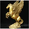 Konst och hantverk kinesiska feng shui brons mässing Lucky Wealth Animal Fly Zodiac Year Horse Statue5725183 Drop Delivery Home Garden Arts, Dhzgm