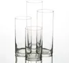 Conjunto de 4 vasos de cilindro de vidro para castiçais