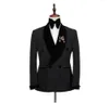 Luxe sprankelende rode mannen pakken bruiloft bruidegoms Tuxedos 2pcs Formele blazerbroeken Dubbele breasted prom Wear Jacket+broek outfit 30zy#