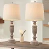 Floor Lamps American Style Table Lamp Wooden Art Bedroom Living Room Bedside Decorative El Office Study Creative Cloth Desk