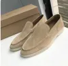 Loro Klavierschuh mit Orginalbox Loro Klavier Designer Schuhe Männer lässige Schuhe Slipper flacher Top Wildleder Kuh Leder Komfort Loafer Slip auf Pianoloafer Gummi -Sohle Flats Flats.