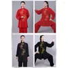 Roupas étnicas Bordado Tai Chi Uniforme Mulheres Homens Artes Marciais Chinês Trajes de Desempenho Tradicional Wing Chun Terno