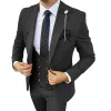 3 szt. Zestawy Blazers Pants Kamizel / Men Suit 2023 NOWOŚĆ BUSIN Wedding Fi Ubrania gospodarza Slim Fit Płaszcz