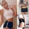 Kvinnor FI Summer Shorts Yoga Shorts Summer Beach Short Athletic Shorts Pants Sport Gym Workout Midjeband Casual Z3am#