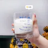 Mugs Ins Printed Transparent Creative Glass Coffee Tea Mug Drinks Dessert Breakfast Milk Cup