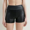 sexy Nightclub Costumes Shorts Women PU Leather Shorts High Waist Solid Color Butt Black Pants Fi Summer q7fA#