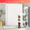 Decorative Plates Display Shelves 2-layer Acrylic Sunglasses 360 Rotating Stand Desktop Eyeglass Holder Rack Storage