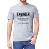 Unissex 100% Cott Engineer Dad Definiti Noun Black Summer Men's Novidade Camiseta de alta qualidade Mulheres Casual Streetwear Tamanho UE N5X0 #