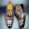Dress Shoes Yingshang Men Formal Crocodile Leather Wedding Offce