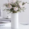 Vaser modern plastblomma vas imitation keramiska potten växter blommor arrangemang container prydnad nordiskt hem levande