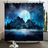 Shower Curtains Star Galaxy Planet Curtain Nebula Night Starry Sky Universe Space Fantasy Polyester Home Bathtub Decor With Hooks