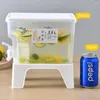 Garrafas de água 3,5l Dispensador de bebida à prova de vazamento com limonada de suco de torneira para festas de geladeira Stand diariamente Uso