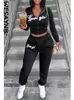 Casual gris tenues sweatsuits femmes 2 deux pièces ensemble survêtements pour femmes 2022 lg manches fermeture éclair haut tenues pantalons de survêtement ensembles a0oh #