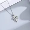 Pendenti 925 collana in argento sterling foglia a forma di