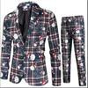 2st Playing Cards Poker Print Suits For Men Blazer Jacket Korean Fi Party Prom Compude Set Pants Mens Blazer Verde HOMBRE L1DO#