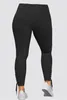 plus la taille noire pantalons leggings occasionnels avec fermeture à la taille à lacets femme slim serré élastique taille haute pantalon crayon noir H8rn #